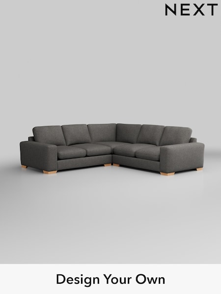 Tweedy Blend Easy Clean/Dark Grey Houghton Deep Relaxed Sit (H36450) | £2,675