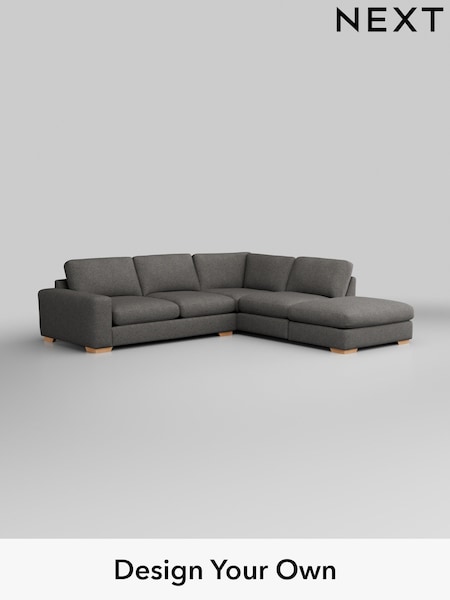 Tweedy Blend Easy Clean/Dark Grey Houghton Deep Relaxed Sit (H36450) | £2,475