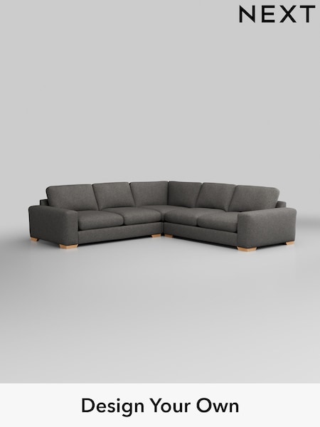 Tweedy Blend Easy Clean/Dark Grey Houghton Deep Relaxed Sit (H36450) | £2,775
