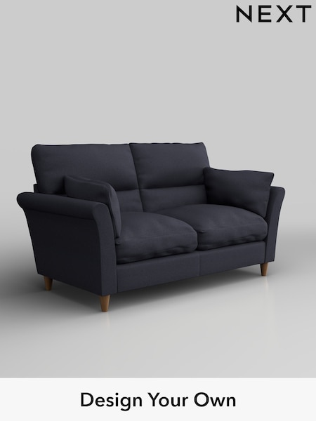 Tweedy Blend Easy Clean/Dark Slate Blue Hartley Highback Relaxed Sit (H36460) | £1,125