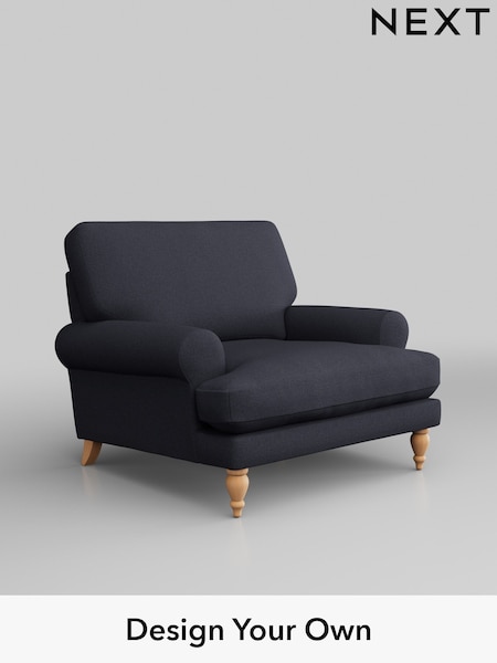 Tweedy Blend Easy Clean/Dark Slate Blue Erin Deep Relaxed Sit (H36461) | £775