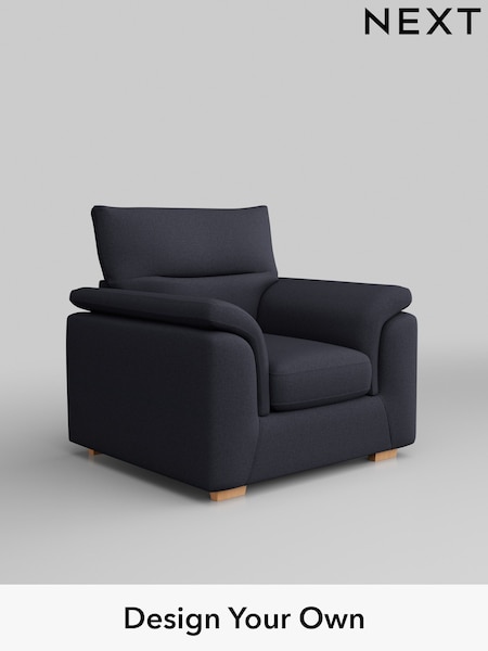 Tweedy Blend Easy Clean/Dark Slate Blue Hayden Highback (H36463) | £650
