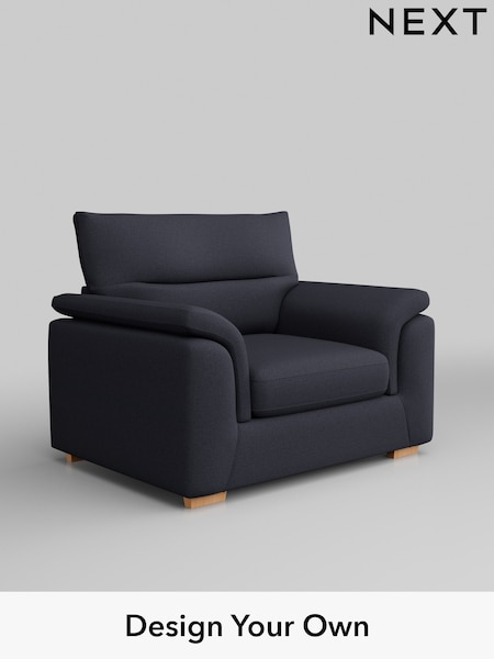 Tweedy Blend Easy Clean/Dark Slate Blue Hayden Highback (H36463) | £750