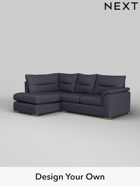 Tweedy Blend Easy Clean/Dark Slate Blue Hayden Highback (H36463) | £1,725