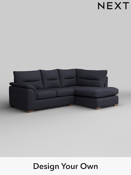 Tweedy Blend Easy Clean/Dark Slate Blue Hayden Highback (H36463) | £1,725