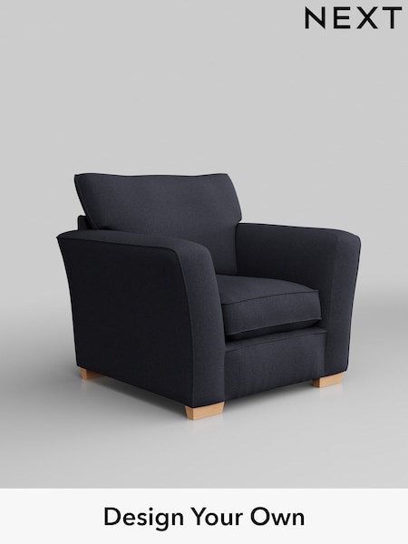 Tweedy Blend Easy Clean/Dark Slate Blue Heath Highback (H36464) | £650