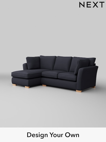Tweedy Blend Easy Clean/Dark Slate Blue Heath Highback (H36464) | £1,750