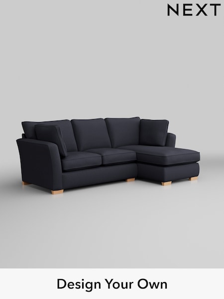 Tweedy Blend Easy Clean/Dark Slate Blue Heath Highback (H36464) | £1,750