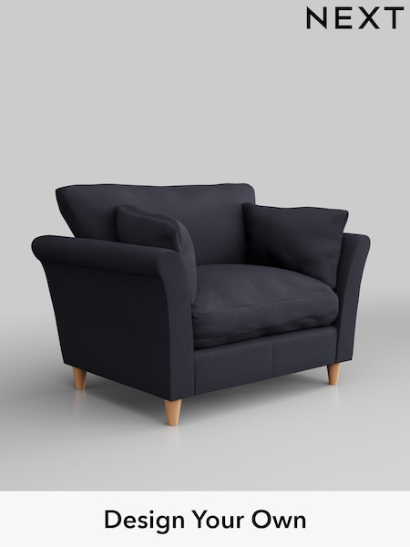 Tweedy Blend Easy Clean/Dark Slate Blue Hartley Relaxed Sit (H36465) | £825