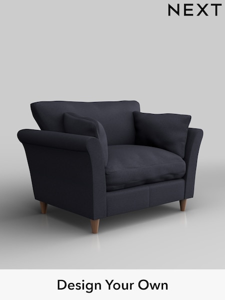 Tweedy Blend Easy Clean/Dark Slate Blue Hartley Relaxed Sit (H36465) | £825