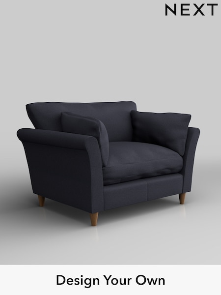 Tweedy Blend Easy Clean/Dark Slate Blue Hartley Relaxed Sit (H36465) | £925