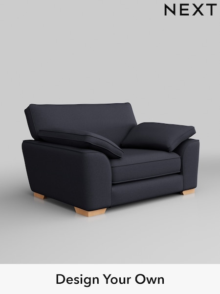 Tweedy Blend Easy Clean/Dark Slate Blue Stamford Grand Relaxed Sit (H36471) | £1,199