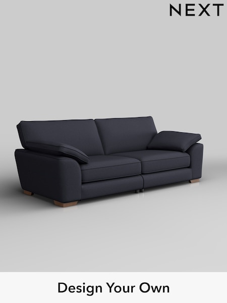 Tweedy Blend Easy Clean/Dark Slate Blue Stamford Grand Relaxed Sit (H36471) | £1,699
