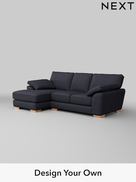 Tweedy Blend Easy Clean/Dark Slate Blue Stamford Grand Relaxed Sit (H36471) | £2,125