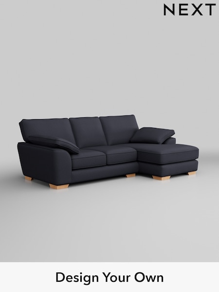 Tweedy Blend Easy Clean/Dark Slate Blue Stamford Grand Relaxed Sit (H36471) | £2,125