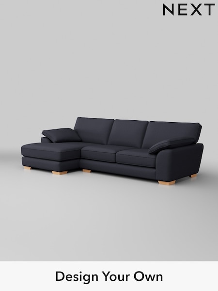 Tweedy Blend Easy Clean/Dark Slate Blue Stamford Grand Relaxed Sit (H36471) | £2,399