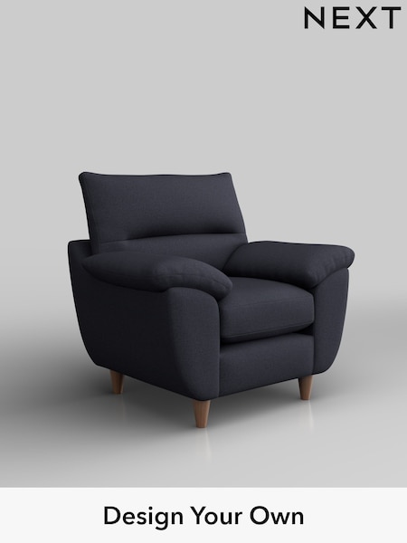 Tweedy Blend Easy Clean/Dark Slate Blue Elliot Highback (H36472) | £575
