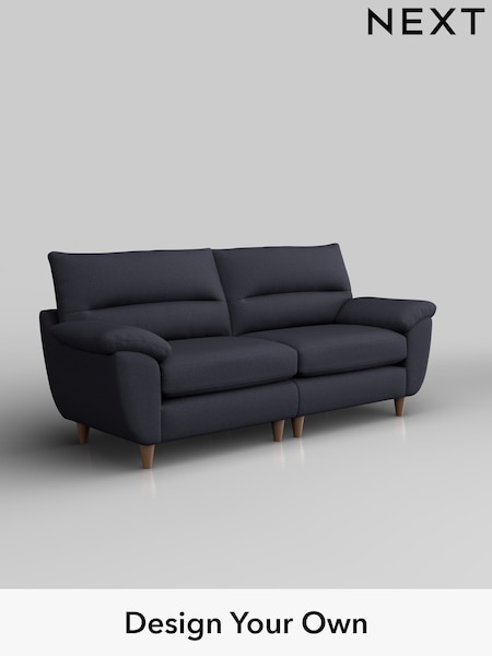 Tweedy Blend Easy Clean/Dark Slate Blue Elliot Highback (H36472) | £1,175