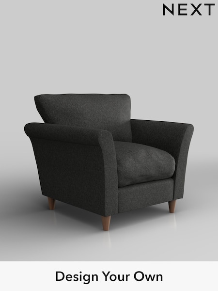 Tweedy Blend Easy Clean/Charcoal Grey Hartley Relaxed Sit (H36473) | £725