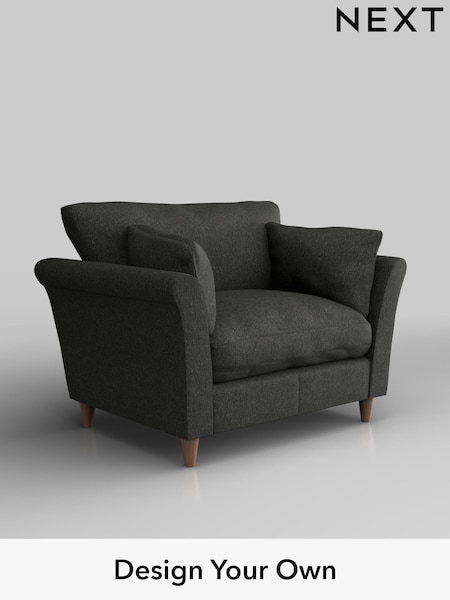 Tweedy Blend Easy Clean/Charcoal Grey Hartley Relaxed Sit (H36473) | £825