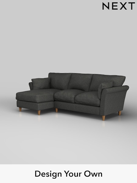 Tweedy Blend Easy Clean/Charcoal Grey Hartley Relaxed Sit (H36473) | £1,799