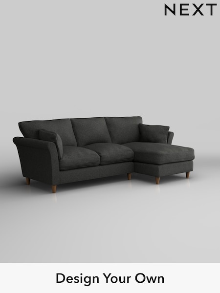 Tweedy Blend Easy Clean/Charcoal Grey Hartley Relaxed Sit (H36473) | £1,799