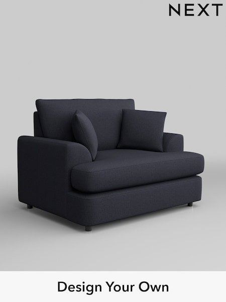 Tweedy Blend Easy Clean/Dark Slate Blue Parker Platform (H36476) | £875