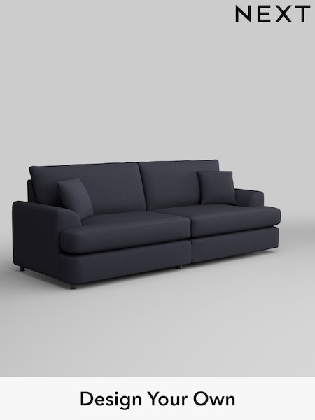 Tweedy Blend Easy Clean/Dark Slate Blue Parker Platform (H36476) | £1,350