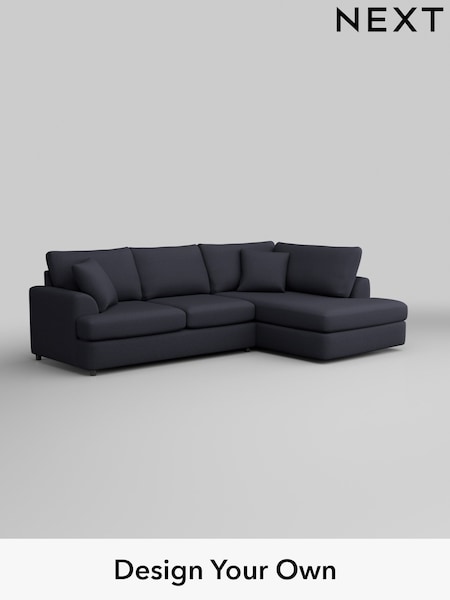Tweedy Blend Easy Clean/Dark Slate Blue Parker Platform (H36476) | £2,099