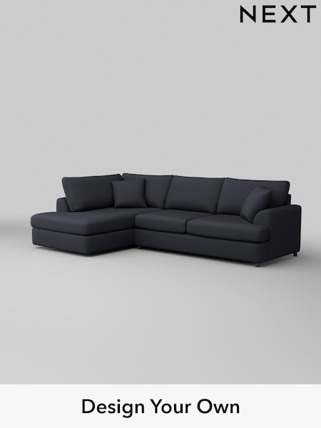Tweedy Blend Easy Clean/Dark Slate Blue Parker Platform (H36476) | £2,199