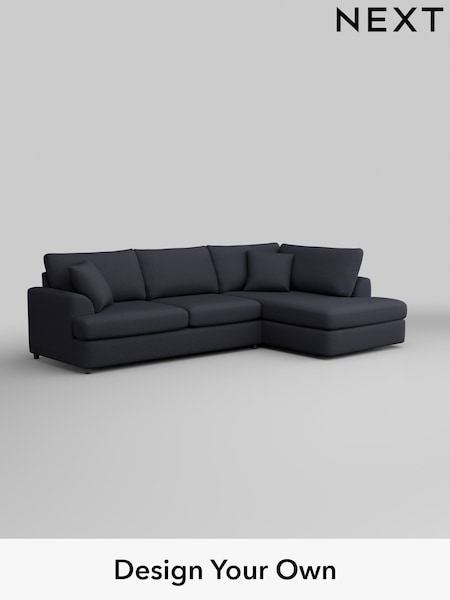 Tweedy Blend Easy Clean/Dark Slate Blue Parker Platform (H36476) | £2,199