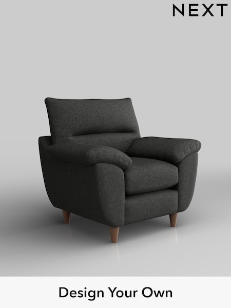 Tweedy Blend Easy Clean/Charcoal Grey Elliot Highback (H36480) | £575