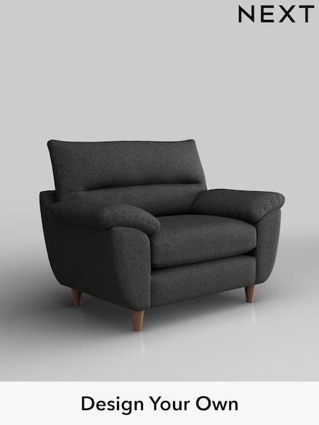Tweedy Blend Easy Clean/Charcoal Grey Elliot Highback (H36480) | £675