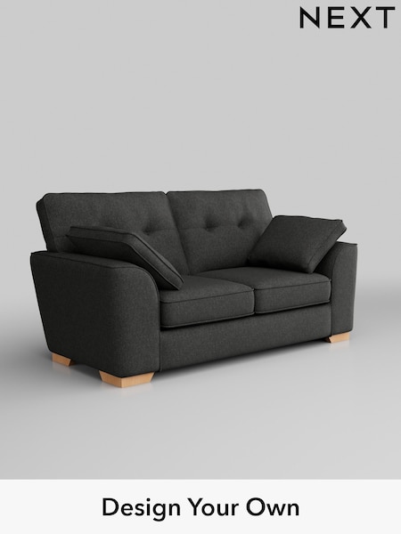 Tweedy Blend Easy Clean/Charcoal Grey Stamford Buttoned Back (H36482) | £1,075