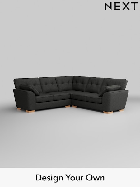 Tweedy Blend Easy Clean/Charcoal Grey Stamford Buttoned Back (H36482) | £2,275