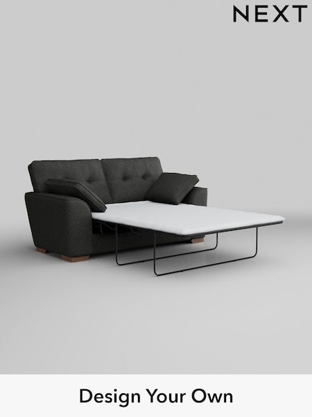 Tweedy Blend Easy Clean/Charcoal Grey Stamford Buttoned Back (H36482) | £1,275