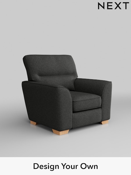 Tweedy Blend Easy Clean/Charcoal Grey Stamford Highback (H36483) | £699