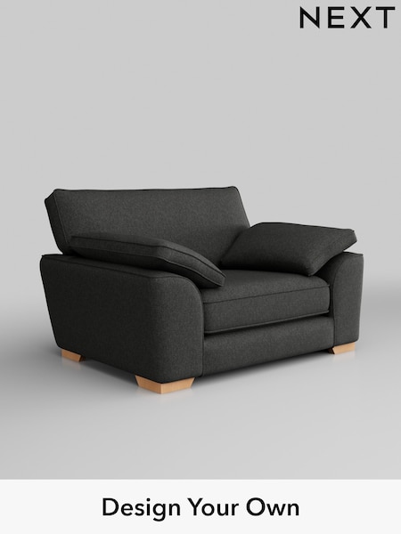 Tweedy Blend Easy Clean/Charcoal Grey Stamford Grand Relaxed Sit (H36484) | £1,199