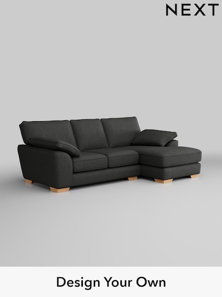 Tweedy Blend Easy Clean/Charcoal Grey Stamford Grand Relaxed Sit (H36484) | £2,125