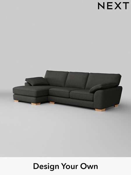Tweedy Blend Easy Clean/Charcoal Grey Stamford Grand Relaxed Sit (H36484) | £2,399