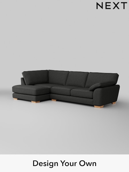 Tweedy Blend Easy Clean/Charcoal Grey Stamford Grand Relaxed Sit (H36484) | £2,375