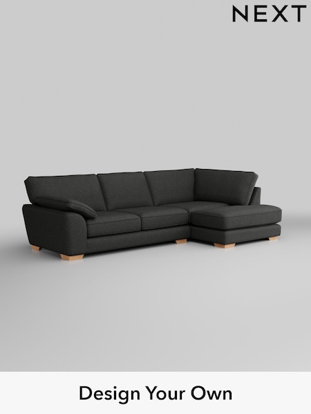 Tweedy Blend Easy Clean/Charcoal Grey Stamford Grand Relaxed Sit (H36484) | £2,375