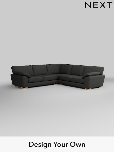 Tweedy Blend Easy Clean/Charcoal Grey Stamford Grand Relaxed Sit (H36484) | £2,875