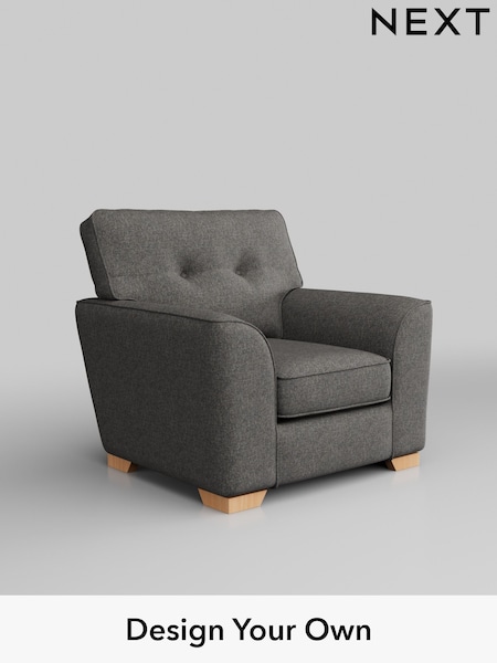 Tweedy Blend Easy Clean/Dark Grey Stamford Buttoned Back (H36488) | £699
