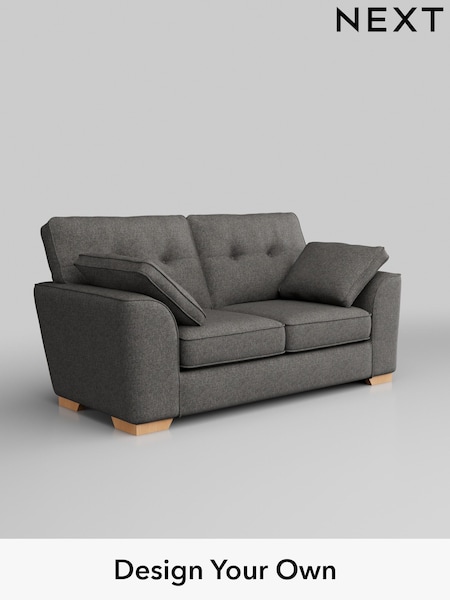 Tweedy Blend Easy Clean/Dark Grey Stamford Buttoned Back (H36488) | £1,075