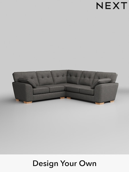 Tweedy Blend Easy Clean/Dark Grey Stamford Buttoned Back (H36488) | £2,275