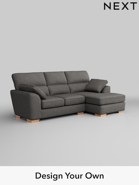 Tweedy Blend Easy Clean/Dark Grey Stamford Highback (H36496) | £1,725