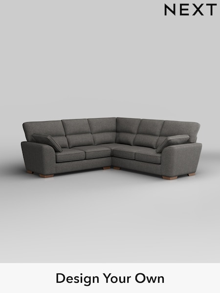 Tweedy Blend Easy Clean/Dark Grey Stamford Highback (H36496) | £2,275