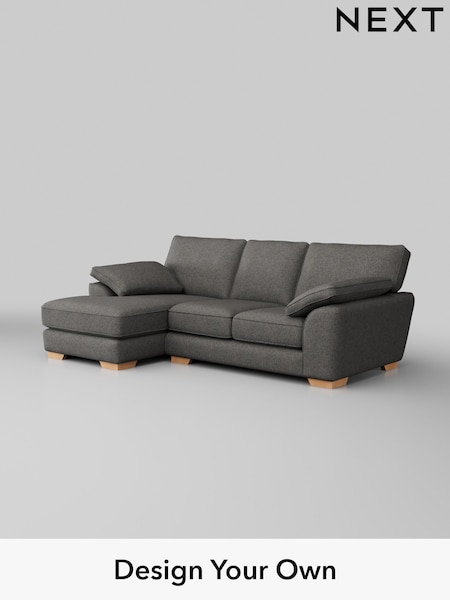 Tweedy Blend Easy Clean/Dark Grey Stamford Grand Relaxed Sit (H36502) | £2,125