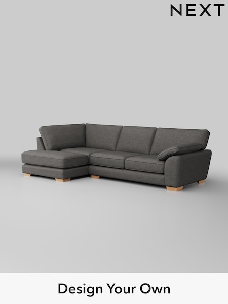 Tweedy Blend Easy Clean/Dark Grey Stamford Grand Relaxed Sit (H36502) | £2,375